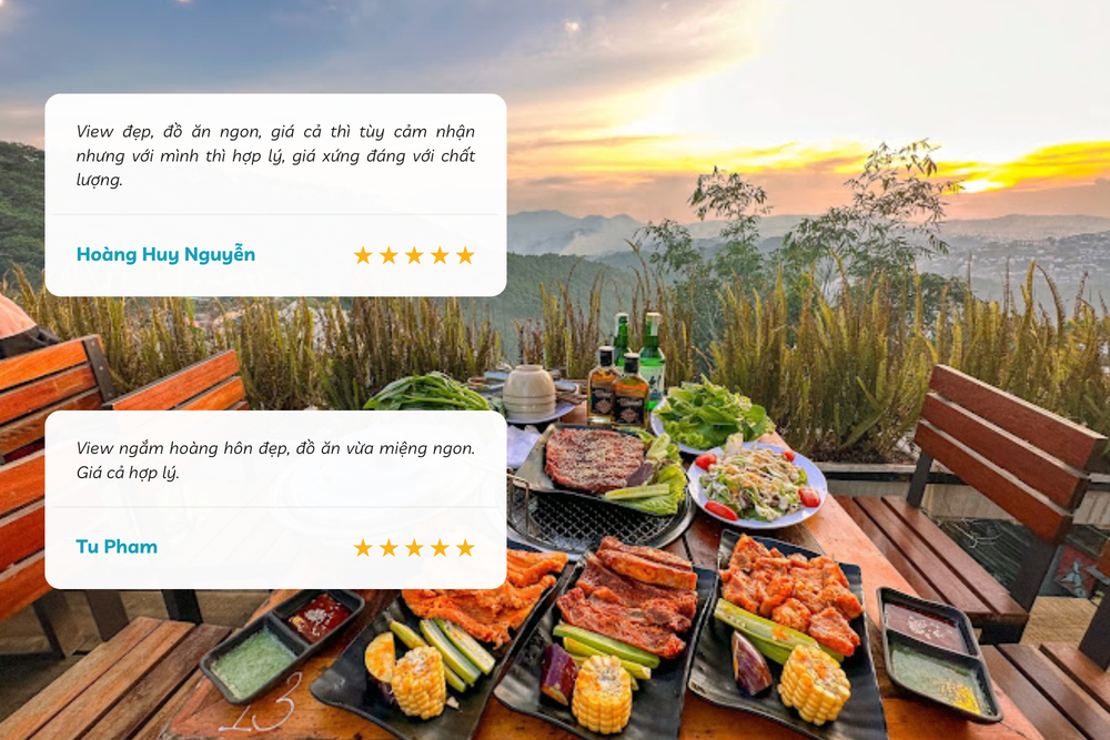 Menu chủ yếu phục vụ c&aacute;c m&oacute;n nướng, thức ăn tươi ngon, ho&agrave;n hảo để nh&acirc;m nhi c&ugrave;ng gia đ&igrave;nh v&agrave; bạn b&egrave; trong thời tiết se lạnh